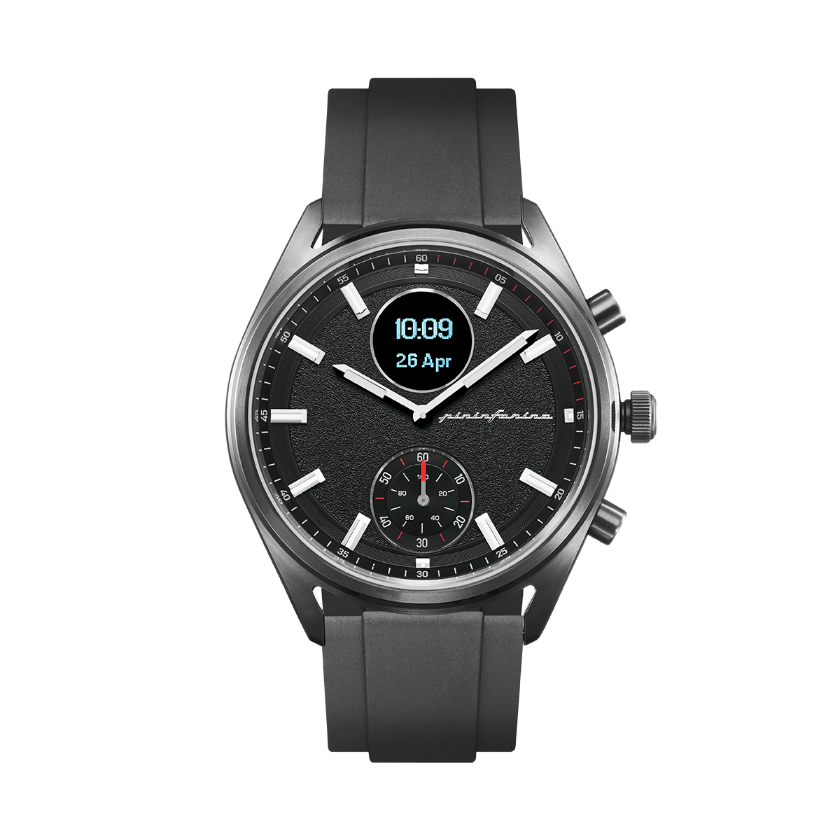 MS - FKM Rubber 22mm Watch Strap - Black