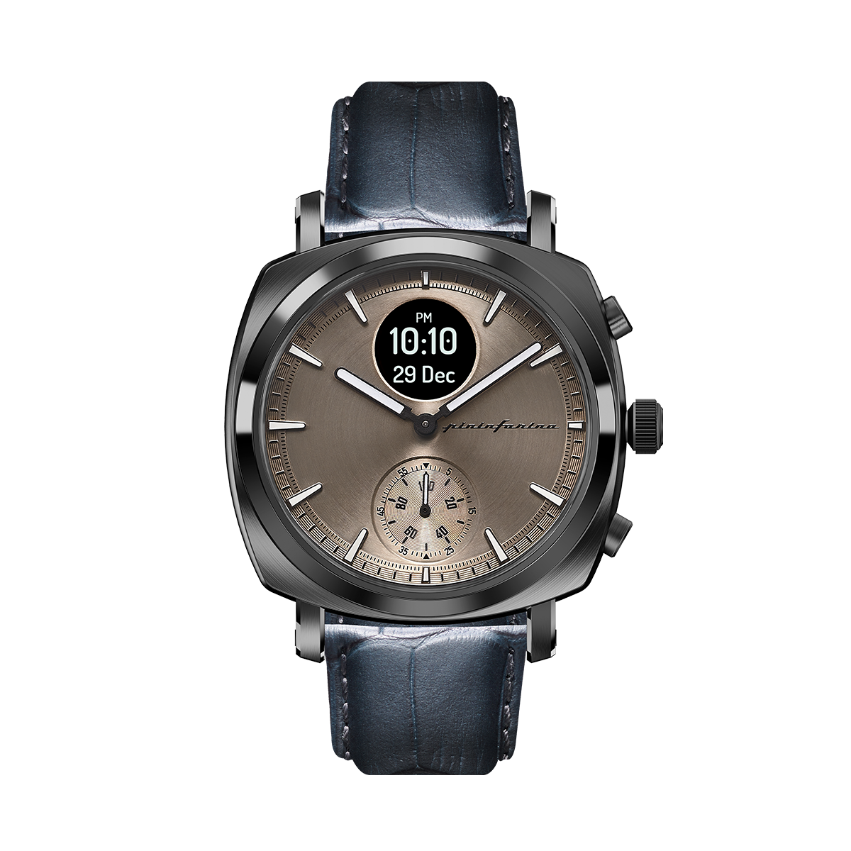 MG - Genuine Italian Leather 22mm Dress Watch Strap – Dark Grey