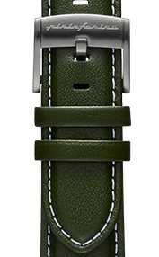 Genuine Italian Leather 22mm Watch Strap – Green - Rose Gold Buckle - Pininfarina Hybrid Watches