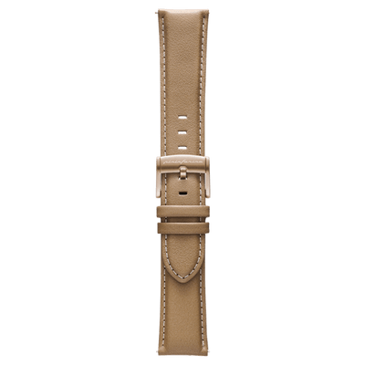 Pininfarina Genuine Italian Leather 22mm Watch Strap – Beige - Rose Gold Buckle