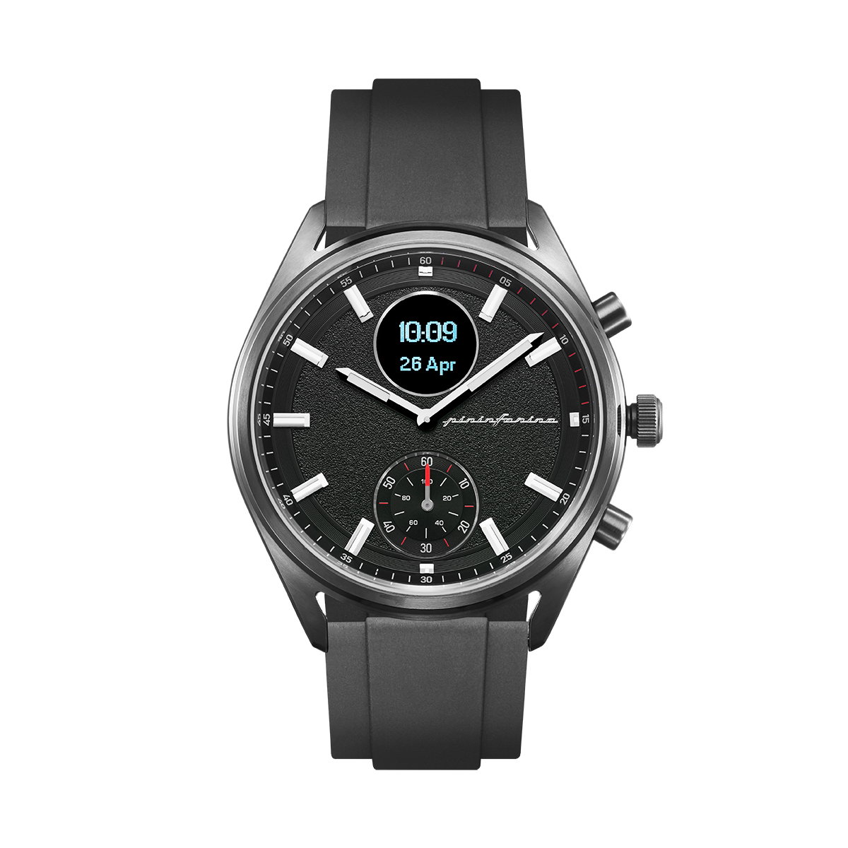 MS - FKM Rubber 22mm Watch Strap - Black