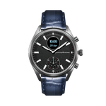 MS - Genuine Italian Leather 22mm Dress Watch Strap – Dark Blue