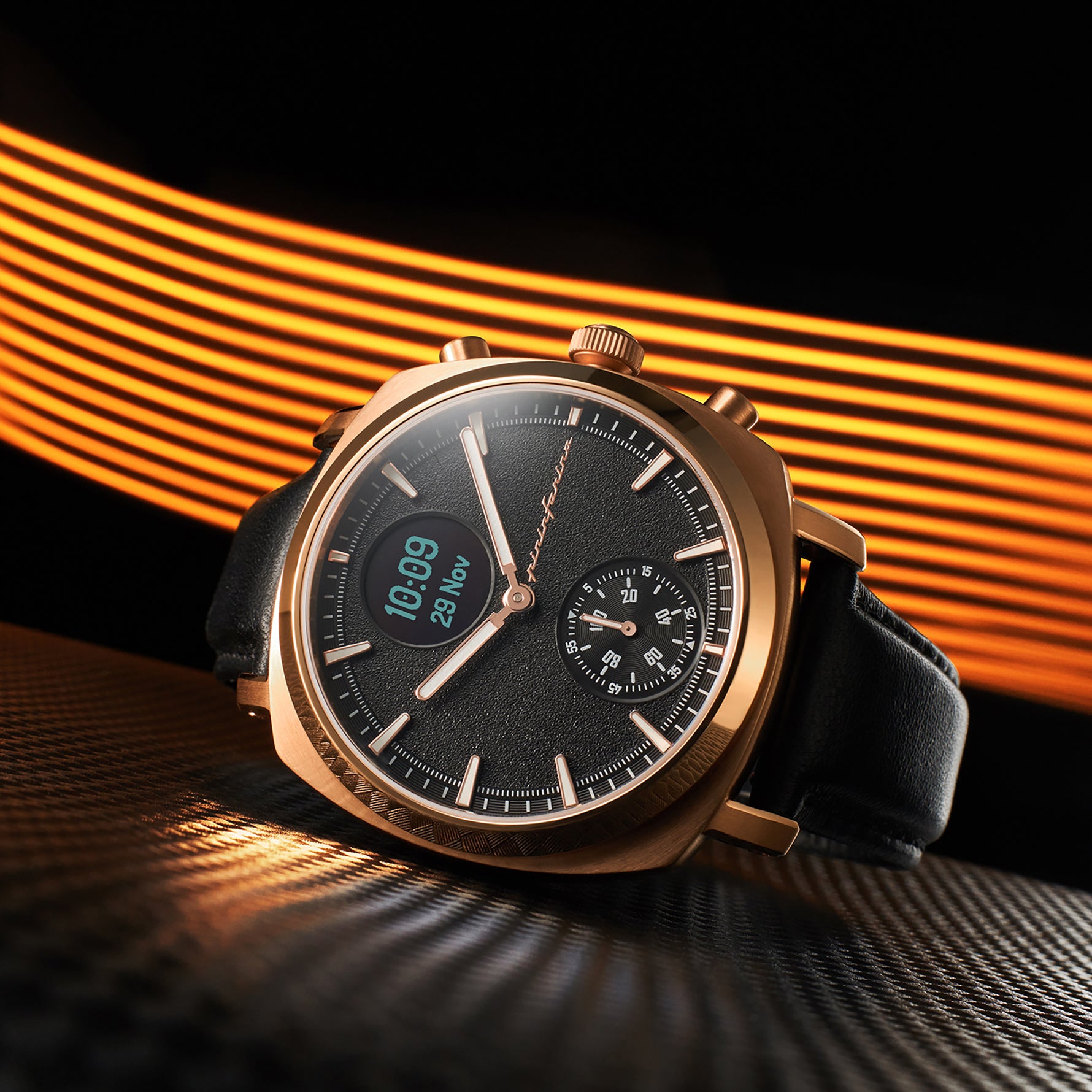 Pininfarina Senso Hybrid - Sunburst Rose Gold - Pininfarina Hybrid Watches