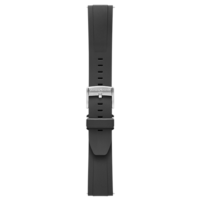 FKM Rubber 22mm Watch Strap - Black