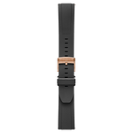 Pininfarina FKM Rubber 22mm Watch Strap - Black - Rose Gold Buckle -