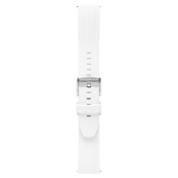 FKM Rubber 22mm Watch Strap - White