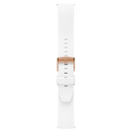 Pininfarina FKM Rubber 22mm Watch Strap - White - Rose Gold Buckle -