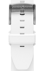 FKM Rubber 22mm Watch Strap - White - Rose Gold Buckle -