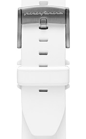 FKM Rubber 22mm Watch Strap - White - Rose Gold Buckle -