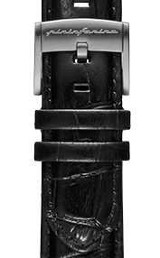 PININFARINA GENUINE ITALIAN LEATHER 22MM WATCH STRAP – Dressy Black WITH STEEL BUCKLE - Pininfarina Hybrid Watches