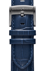 PININFARINA GENUINE ITALIAN LEATHER 22MM WATCH STRAP – Dressy Dark blue WITH STEEL BUCKLE - Pininfarina Hybrid Watches