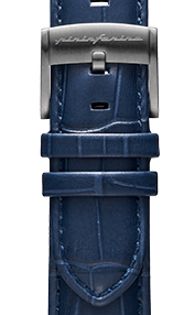 PININFARINA GENUINE ITALIAN LEATHER 22MM WATCH STRAP – Dressy Dark blue WITH STEEL BUCKLE - Pininfarina Hybrid Watches