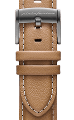 Genuine Italian Leather 22mm Watch Strap – Beige - Rose Gold Buckle -