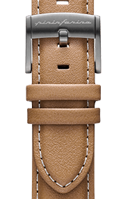 Genuine Italian Leather 22mm Watch Strap – Beige - Rose Gold Buckle -