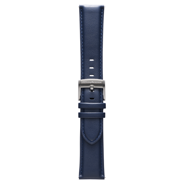 Genuine Italian Leather 22mm Watch Strap – Dark Blue