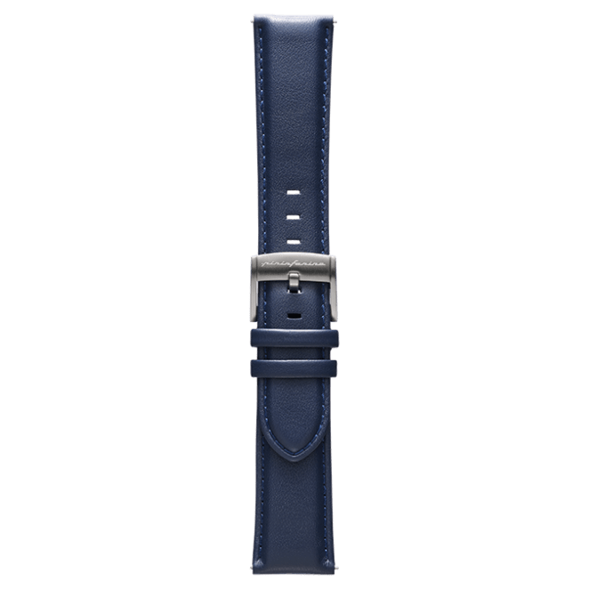 Genuine Italian Leather 22mm Watch Strap – Dark Blue -
