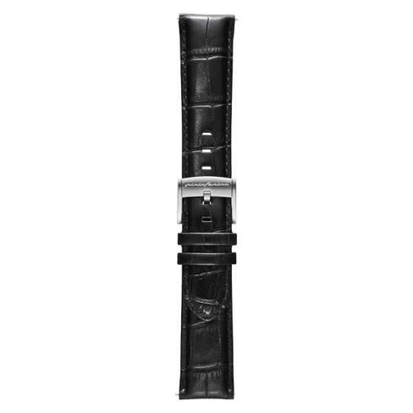 Genuine Italian Leather 22mm Dress Watch Strap – Black