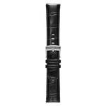 Genuine Italian Leather 22mm Dress Watch Strap – Black -