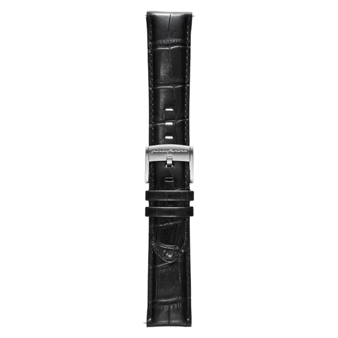 Genuine Italian Leather 22mm Dress Watch Strap – Black