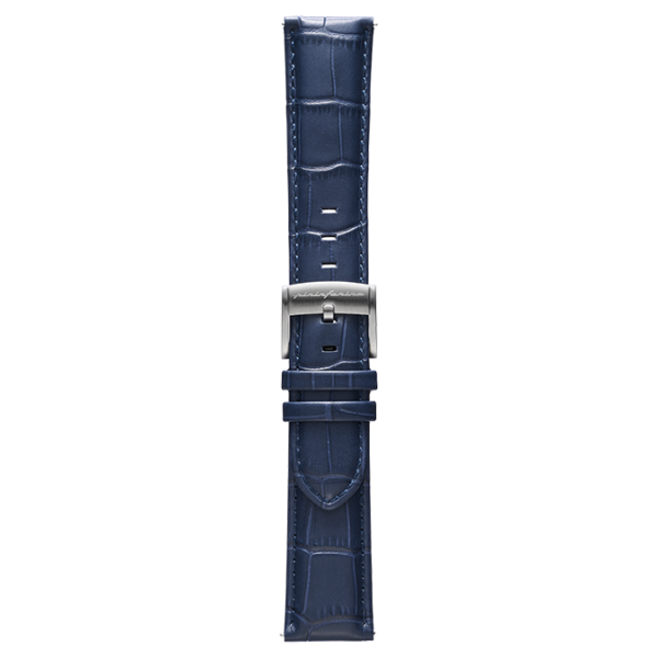 Genuine Italian Leather 22mm Dress Watch Strap – Dark Blue