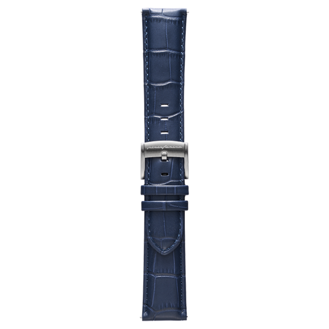 Genuine Italian Leather 22mm Dress Watch Strap – Dark Blue