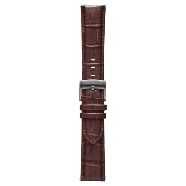 Genuine Italian Leather 22mm Dress Watch Strap – Dark Brown -