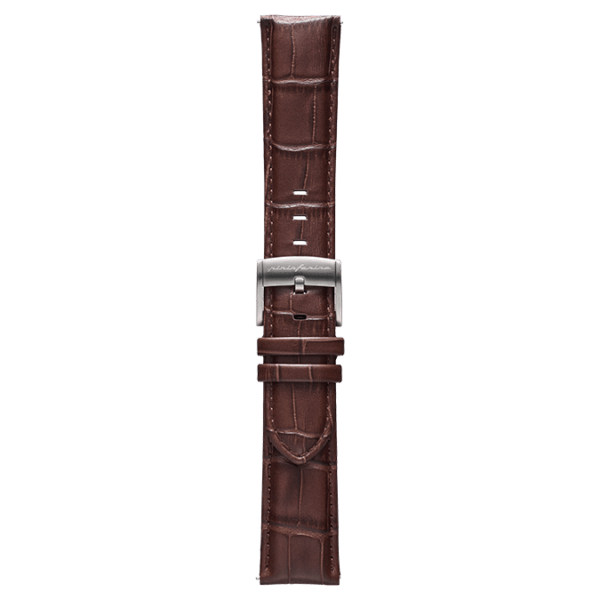 Genuine Italian Leather 22mm Dress Watch Strap – Dark Brown -