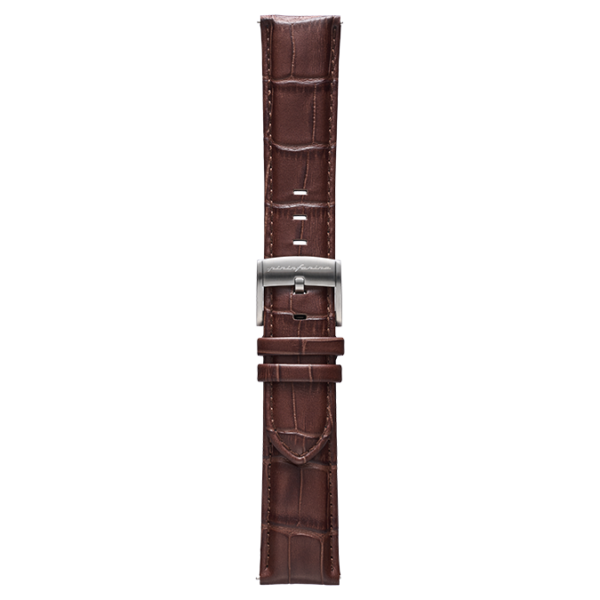 Genuine Italian Leather 22mm Dress Watch Strap – Dark Brown