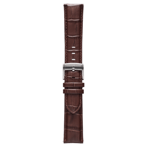 Genuine Italian Leather 22mm Dress Watch Strap – Dark Brown