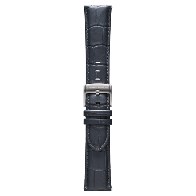 Genuine Italian Leather 22mm Dress Watch Strap - Dark Grey